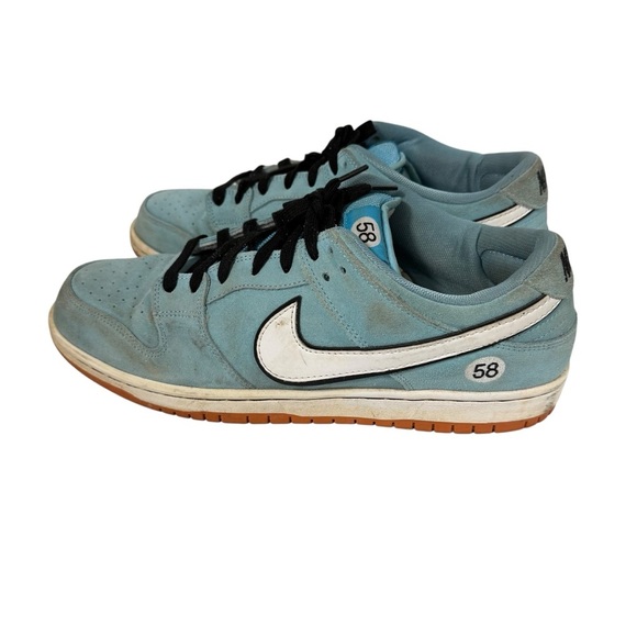 Nike SB Dunk Low Club 58 Gulf blue suede sneakers  BQ6817-401 2021 size 10.5 - Picture 5 of 10